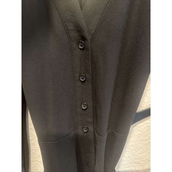 Michael Kors dress Women's Kate Belted Button-Down Midi Dress black $185 size XL - Picture 8 of 14